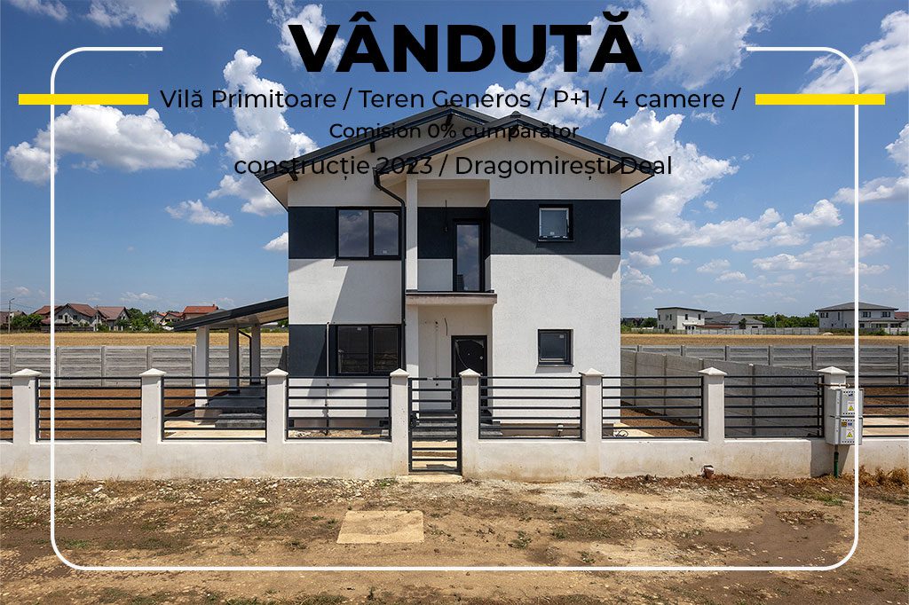 Vila Primitoare / Teren Generos / P+1 / 4 camere / construcție 2023 / Dragomirești Deal