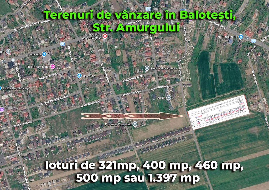 Terenuri de vânzare în Balotești